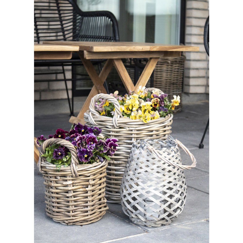 Cleo Korb 4er-Set – Kubu-Rattan Natur – Ansicht 4