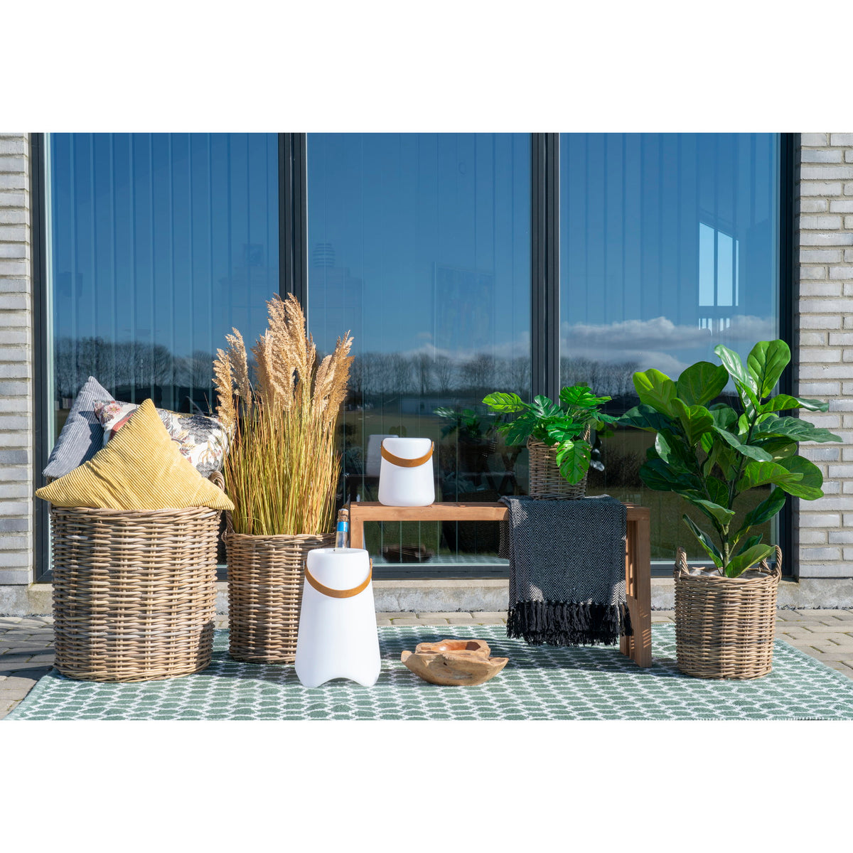 Cleo Korb 4er-Set – Kubu-Rattan Natur – Ansicht 8