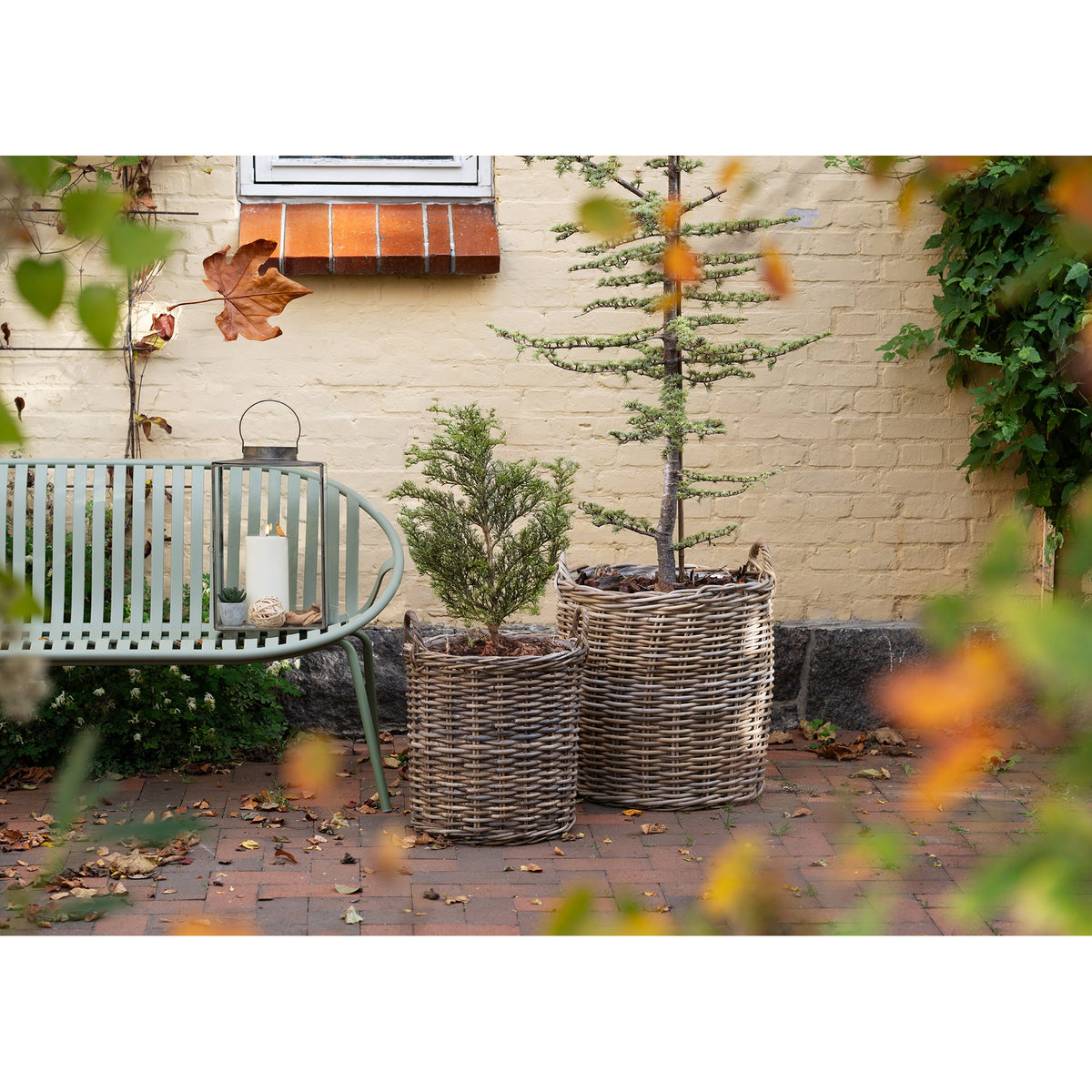 Mareike Korb 2er-Set – Kubu-Rattan Natur – Ansicht 6