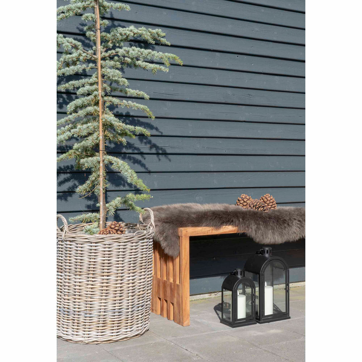 Mareike Korb 2er-Set – Kubu-Rattan Natur – Ansicht 9