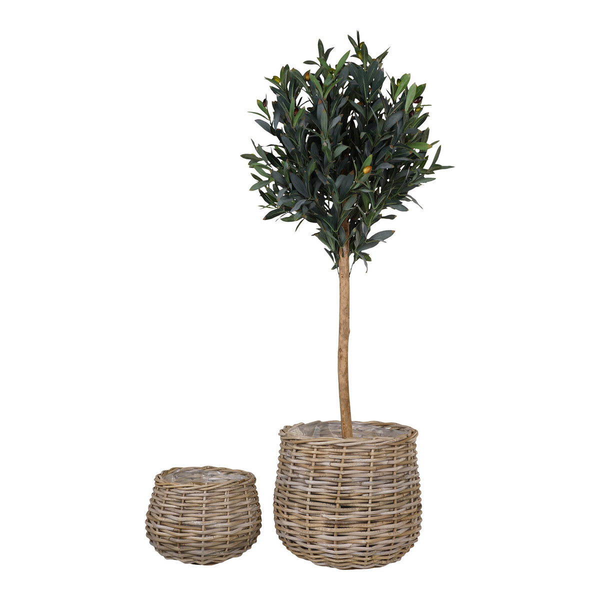 Gry Korb 2er-Set – Kubu-Rattan Natur – Ansicht 2