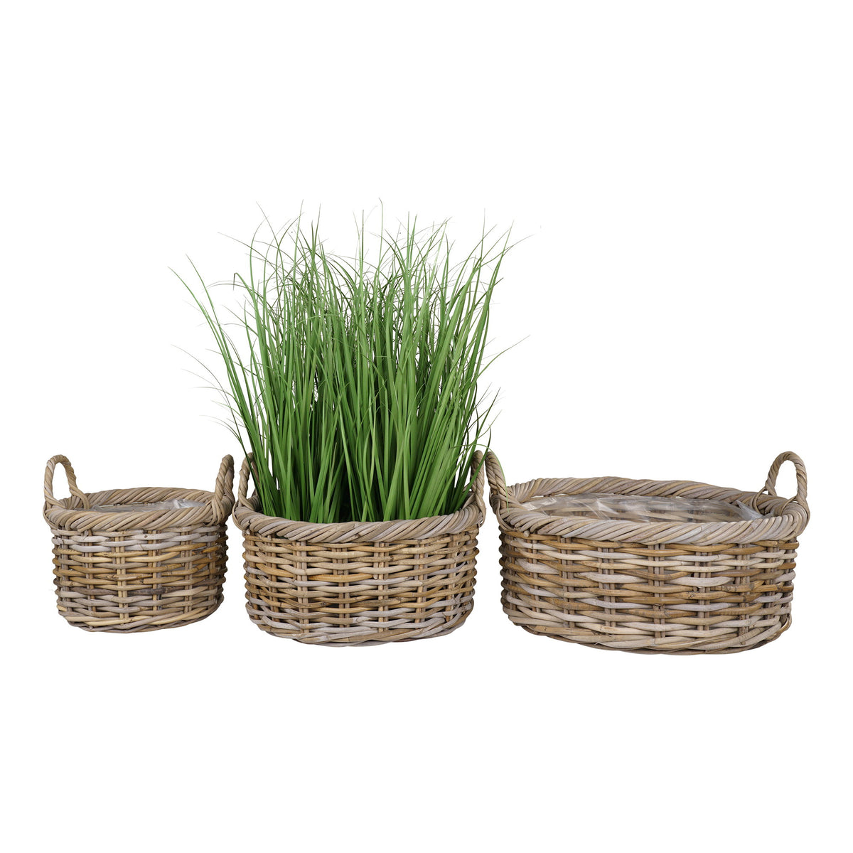 Selma Korb 3er-Set – Kubu-Rattan Natur – Ansicht 2