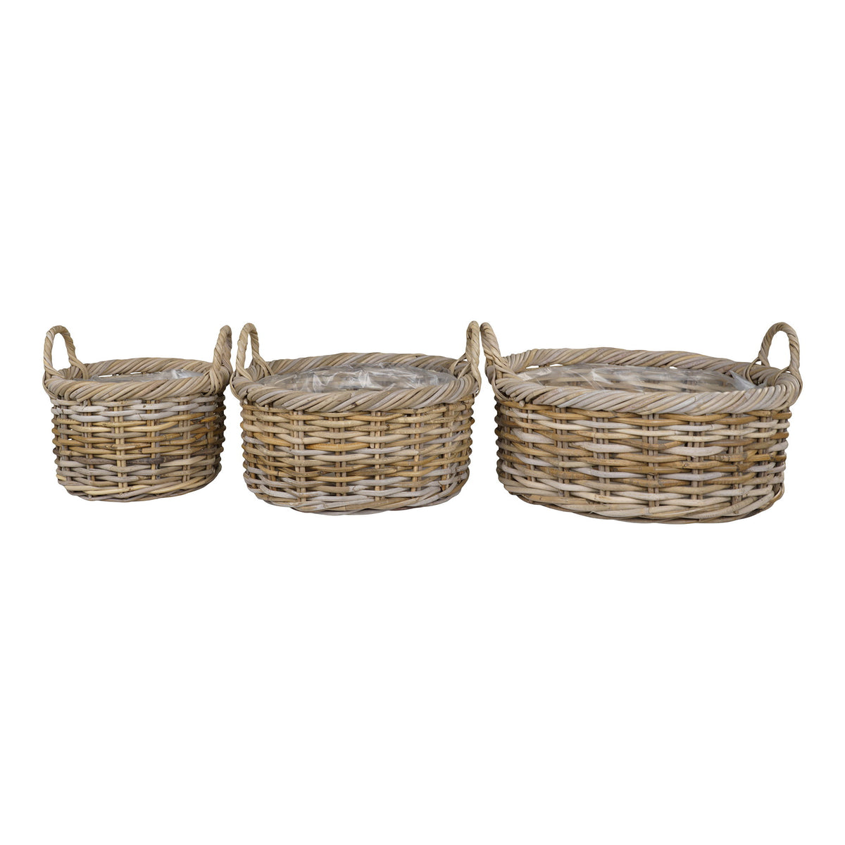 Selma Korb 3er-Set – Kubu-Rattan Natur von Luiva Living