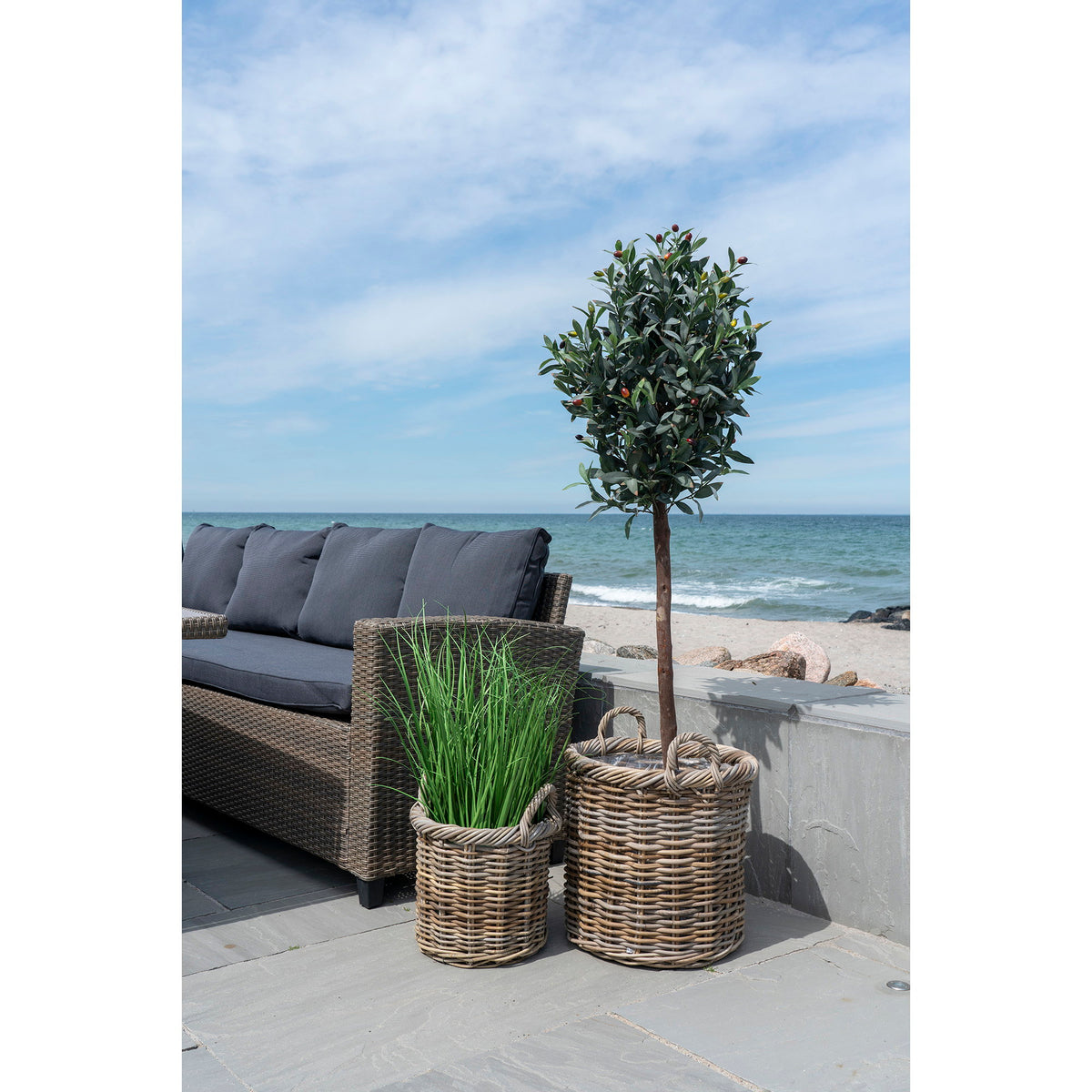 Lasse Korb 2er-Set – Kubu-Rattan Natur – Ansicht 3