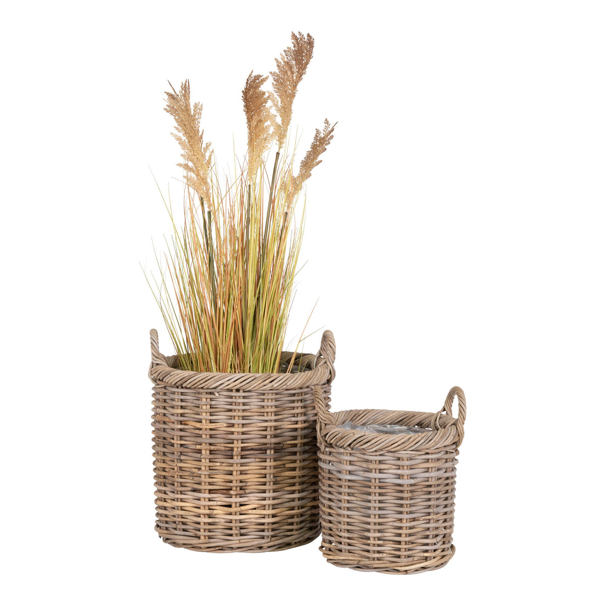 Lasse Korb 2er-Set – Kubu-Rattan Natur – Ansicht 2