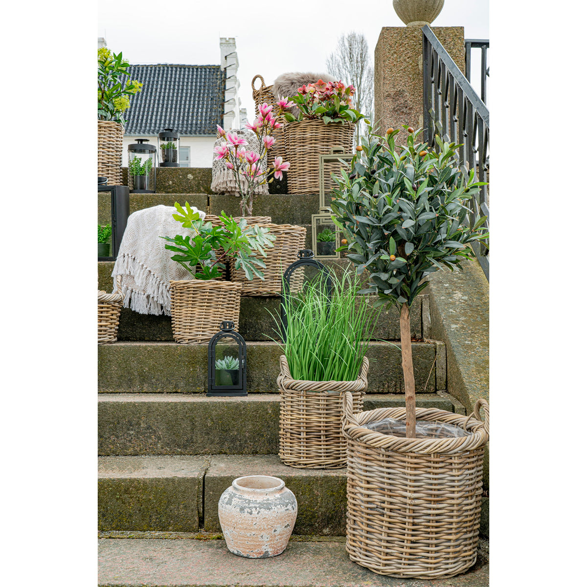 Lasse Korb 2er-Set – Kubu-Rattan Natur – Ansicht 5