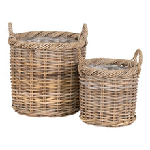 Lasse Korb 2er-Set – Kubu-Rattan Natur von Luiva Living