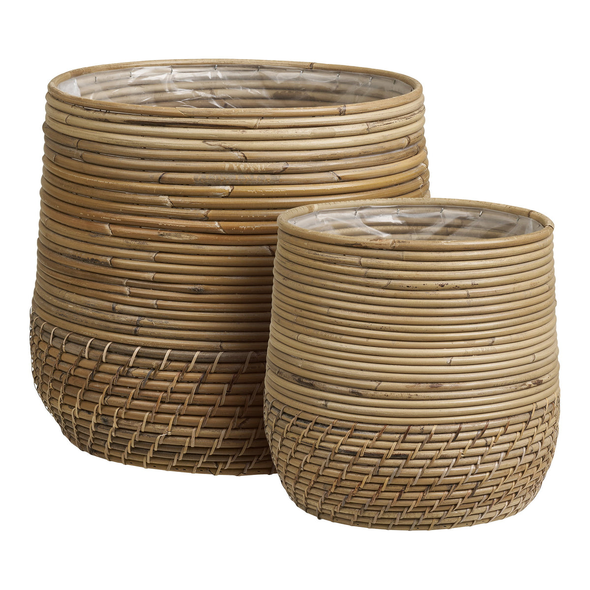 Ina Korb 2er-Set – Kubu-Rattan Natur von Luiva Living