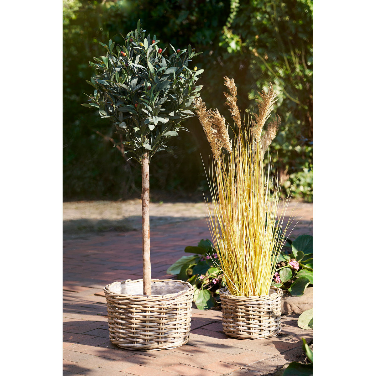 Pia Korb 2er-Set – Kubu-Rattan Natur – Ansicht 3
