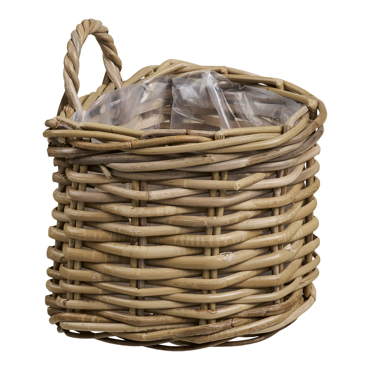 Alois Korb – Kubu-Rattan Natur, 23 × 23 × 27 cm von Luiva Living