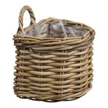 Alois Korb – Kubu-Rattan Natur, 23 × 23 × 27 cm von Luiva Living