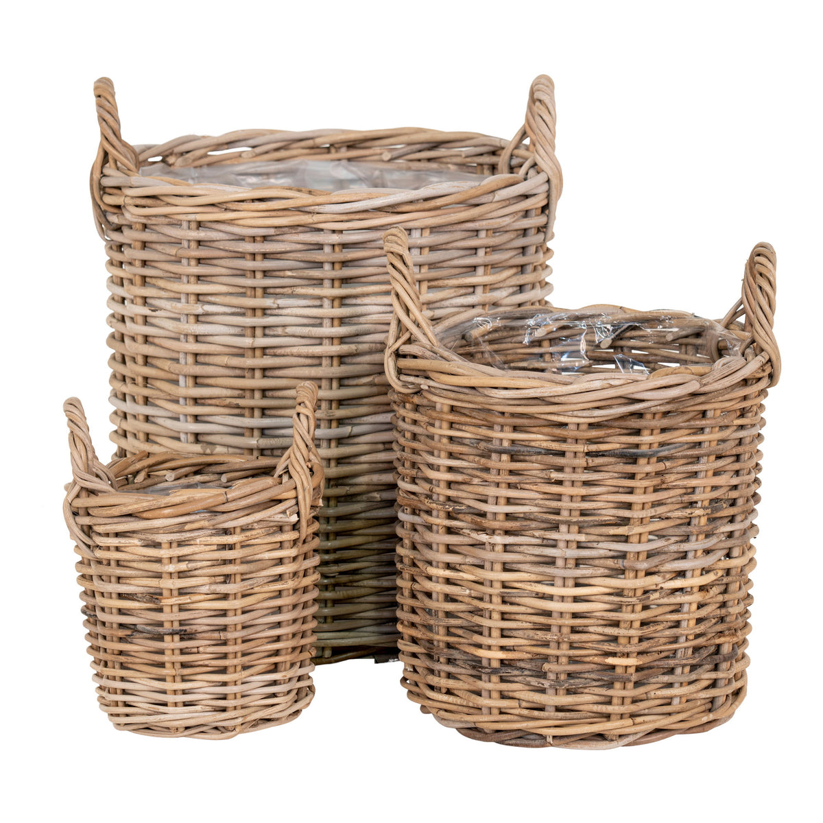 Linus Korb 3er-Set – Kubu-Rattan Natur von Luiva Living
