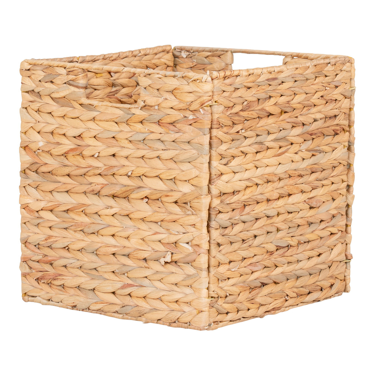 Carina Korb, faltbar – Wasserhyazinthe Natur, 30 × 30 × 30 cm von Luiva Living