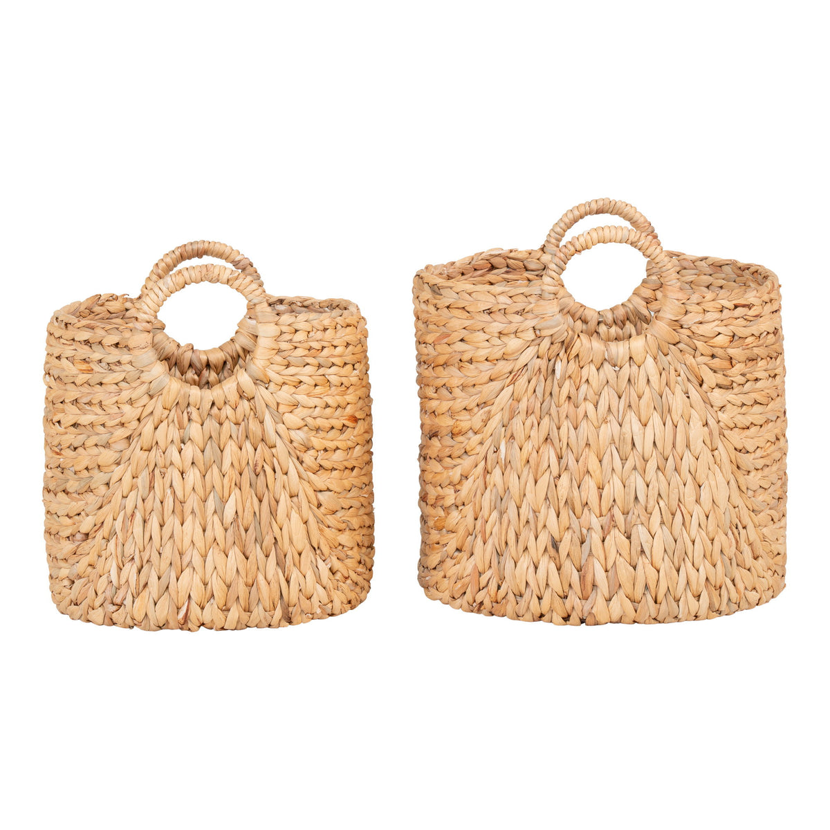 Carina Korb 2er-Set – Wasserhyazinthe Natur, 30 × 30 × 34 cm – Ansicht 2