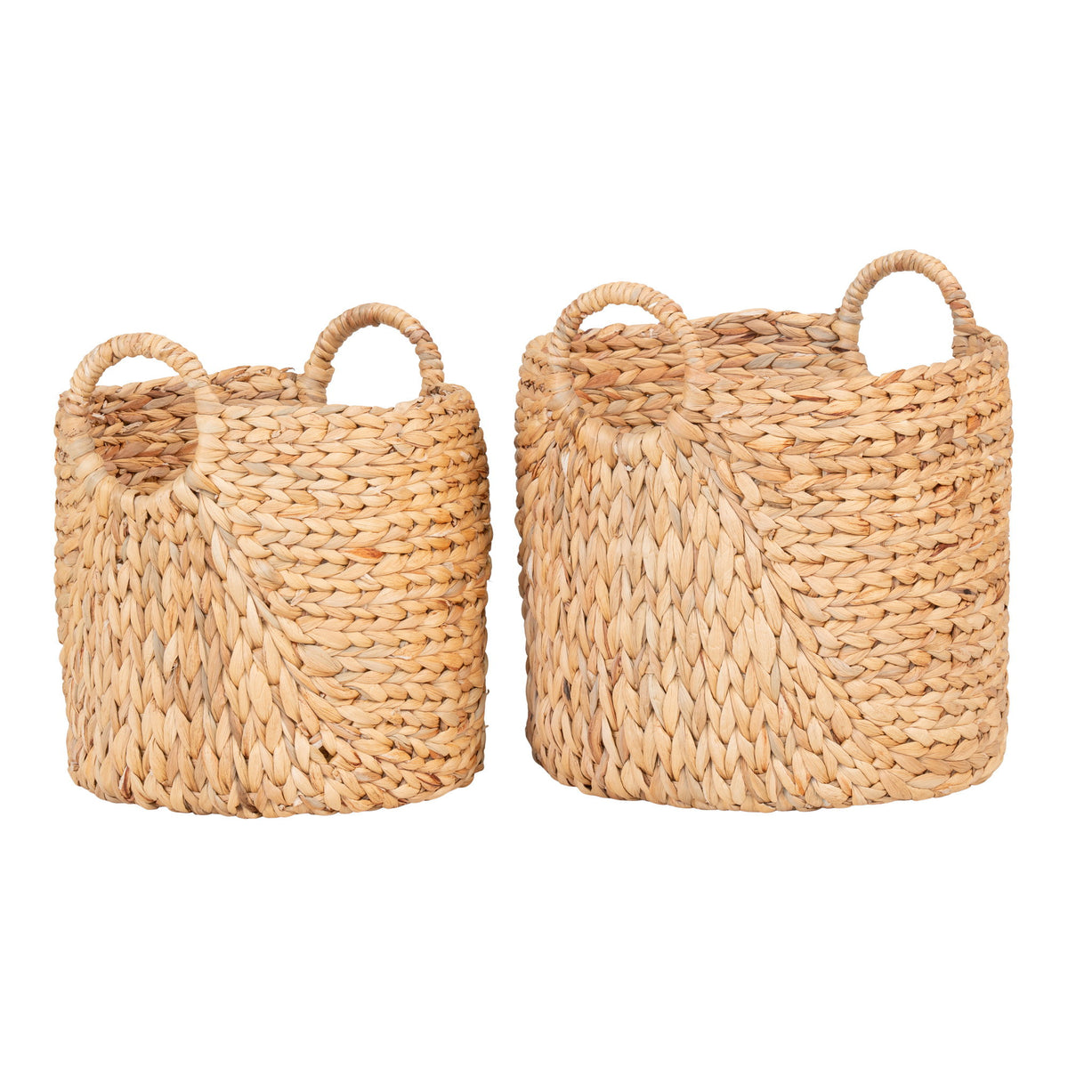 Carina Korb 2er-Set – Wasserhyazinthe Natur, 30 × 30 × 34 cm von Luiva Living