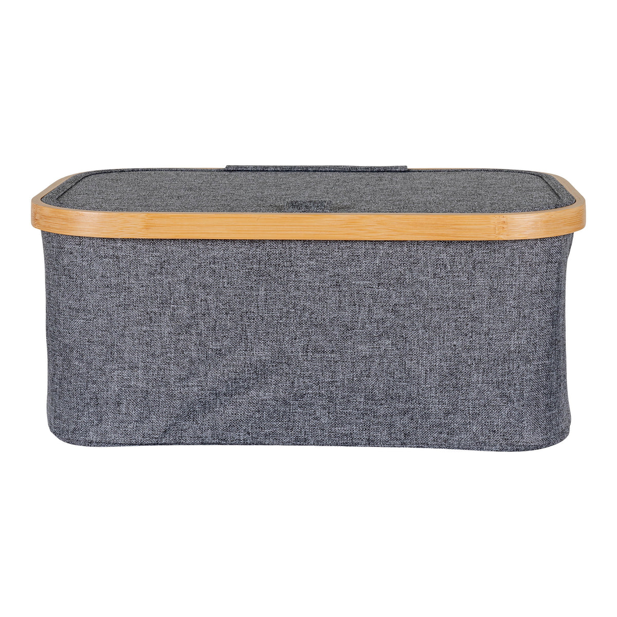 Sven Korb – Bambus/Textil Dunkelgrau, 38 × 26 × 16 cm – Ansicht 4
