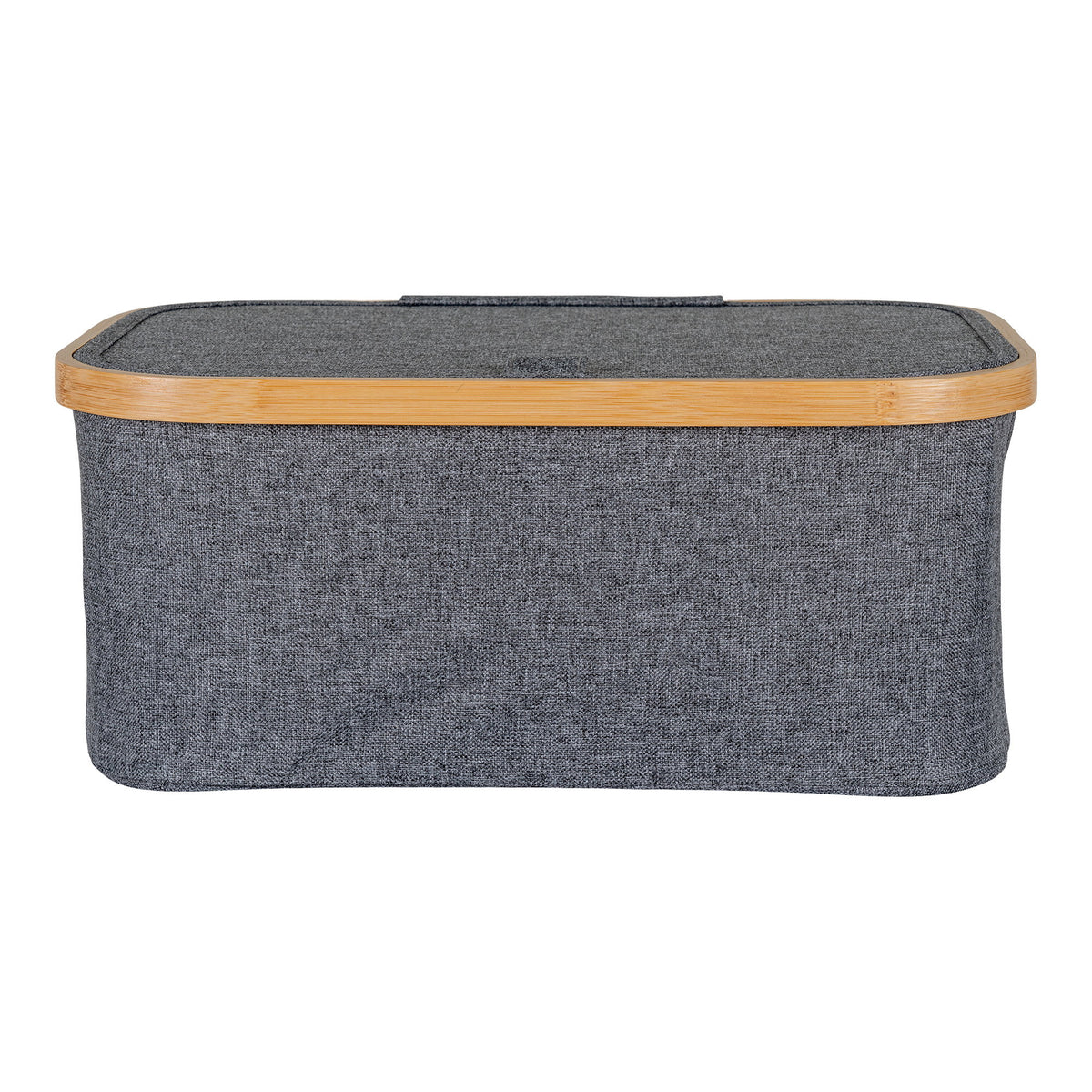 Sven Korb – Bambus/Textil Dunkelgrau, 38 × 26 × 16 cm – Ansicht 5