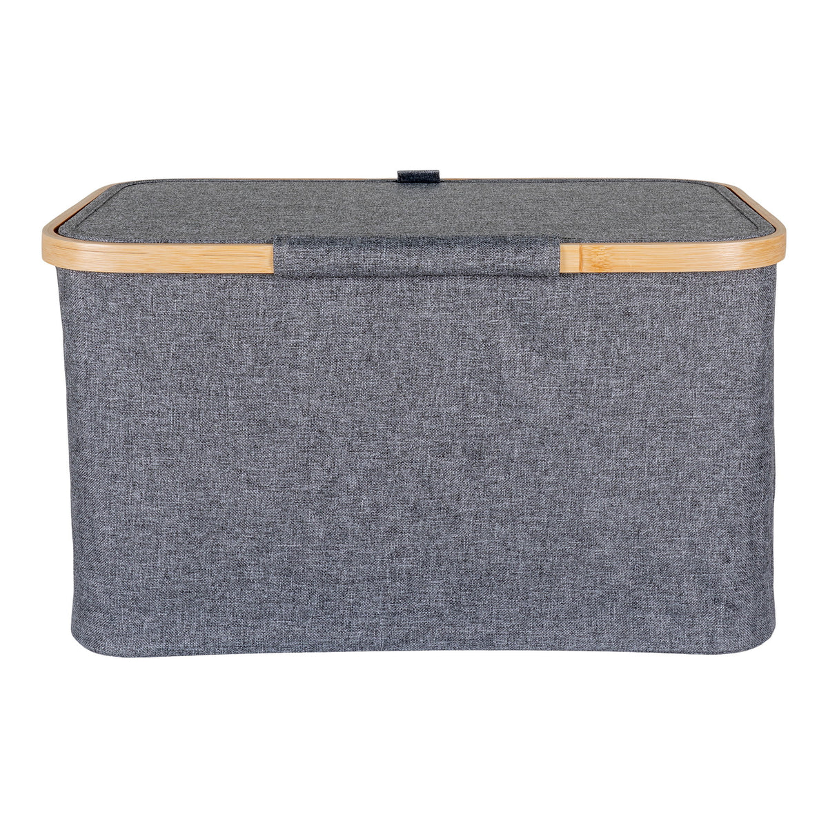 Sven Korb – Bambus/Textil Dunkelgrau, 30 × 45 × 25 cm – Ansicht 3