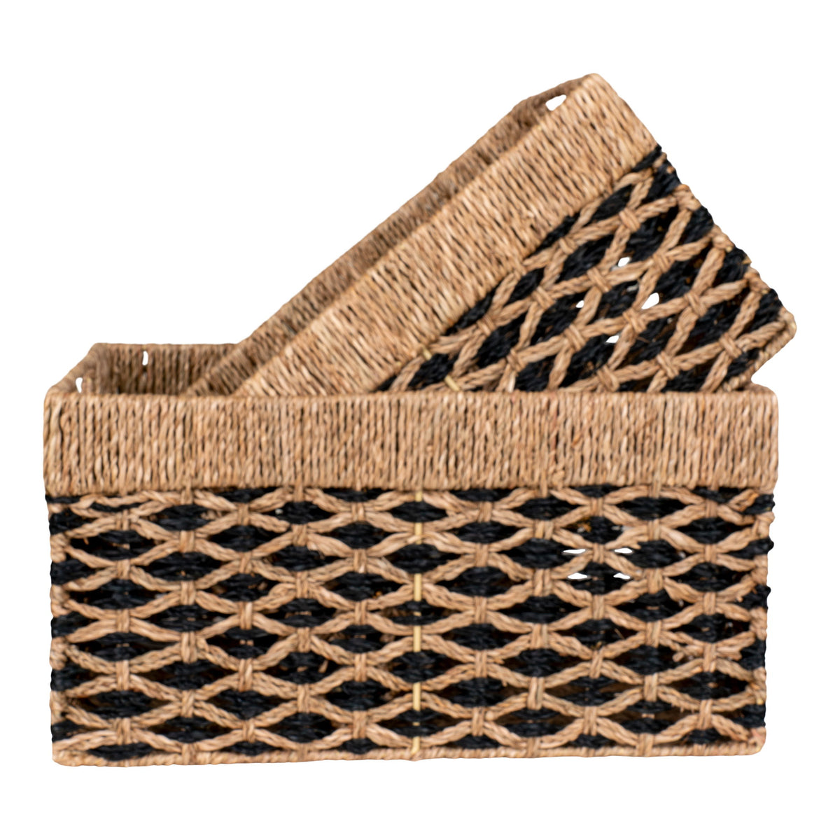 Annika Korb 2er-Set – Seegras Schwarz/Natur – Ansicht 3