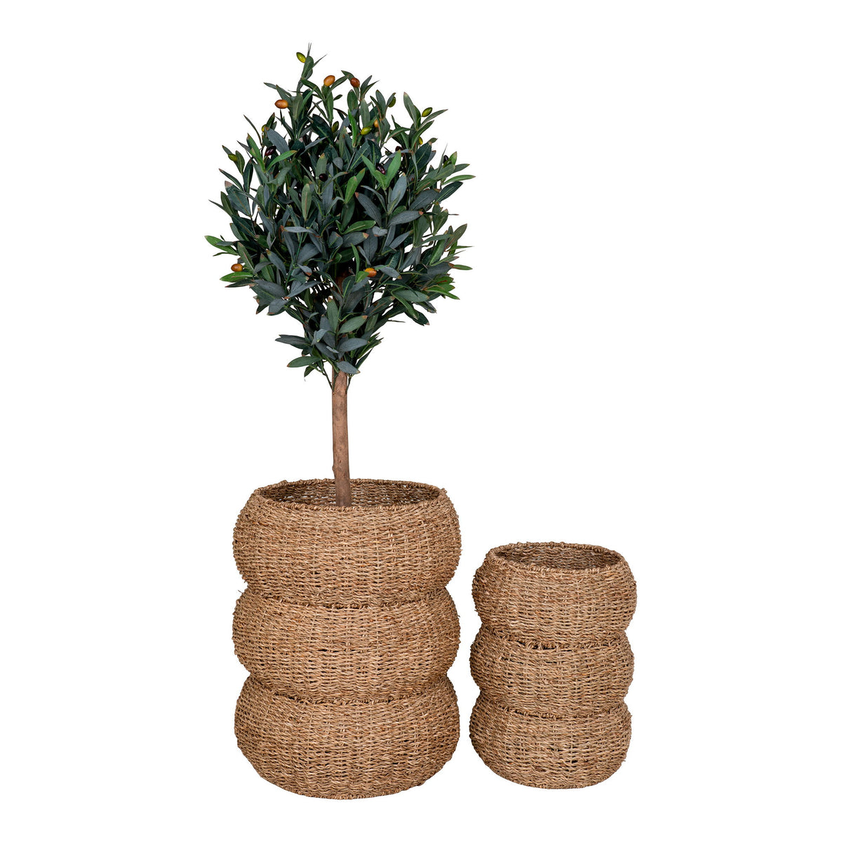Thora Korb 2er-Set – Seegras Natur – Ansicht 2