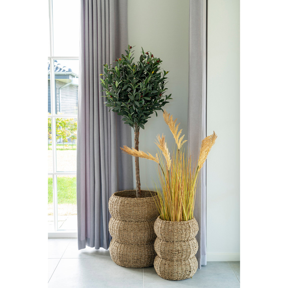 Thora Korb 2er-Set – Seegras Natur – Ansicht 5