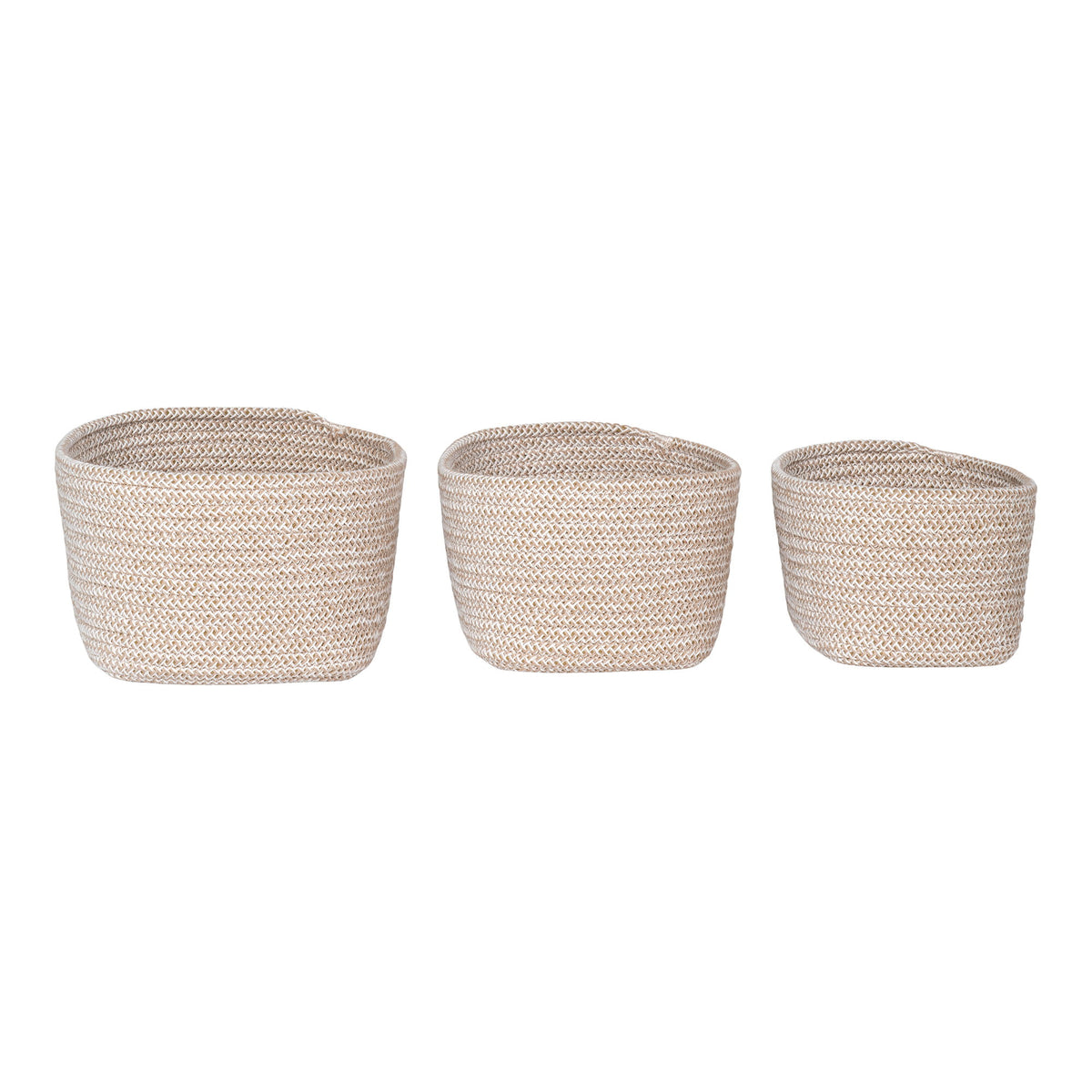 Zander Korb 3er-Set – Baumwolle Beige – Ansicht 2
