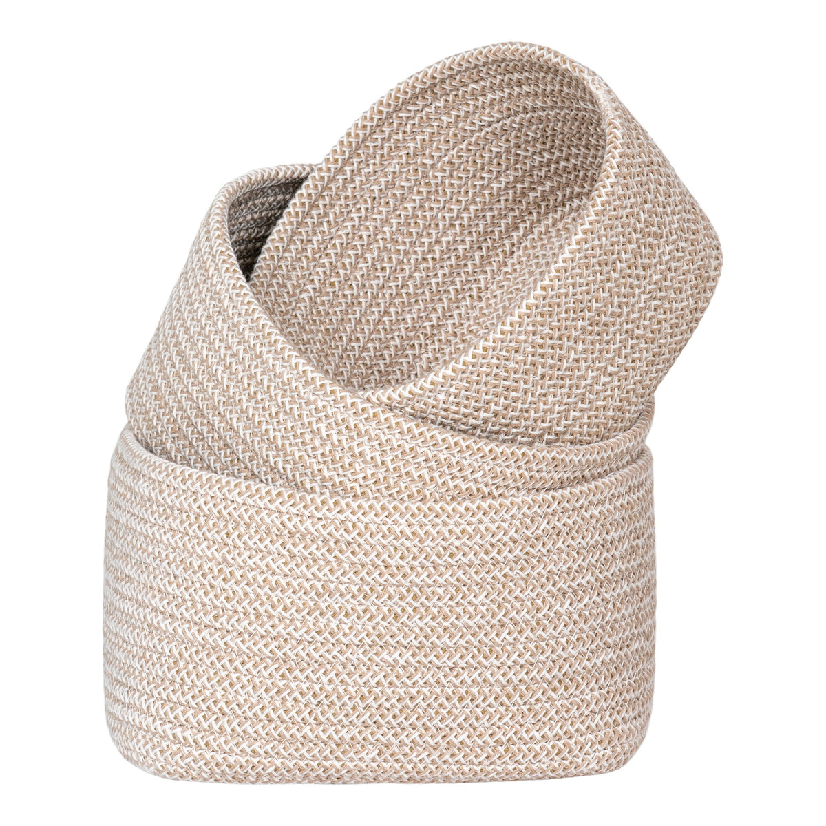 Zander Korb 3er-Set – Baumwolle Beige – Ansicht 3