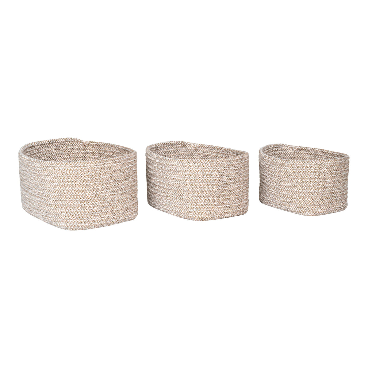 Zander Korb 3er-Set – Baumwolle Beige von Luiva Living