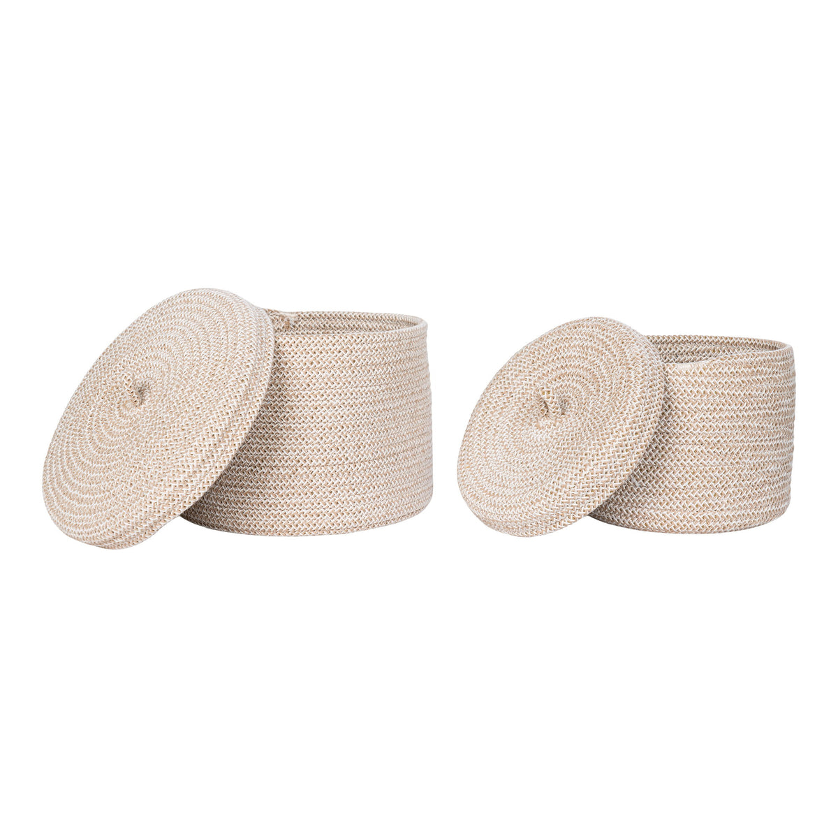 Linda Korb 2er-Set – Baumwolle Beige – Ansicht 2