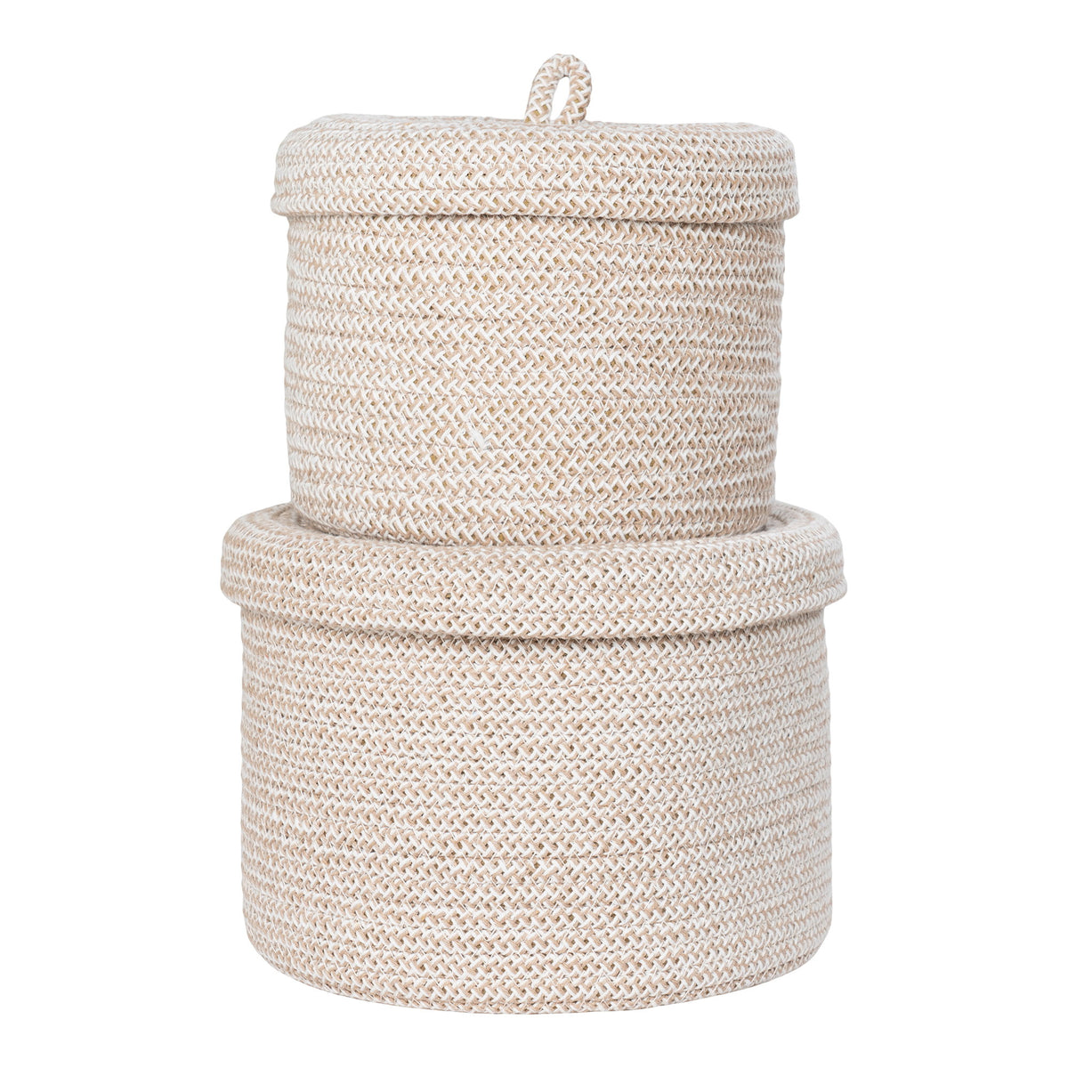 Linda Korb 2er-Set – Baumwolle Beige – Ansicht 3