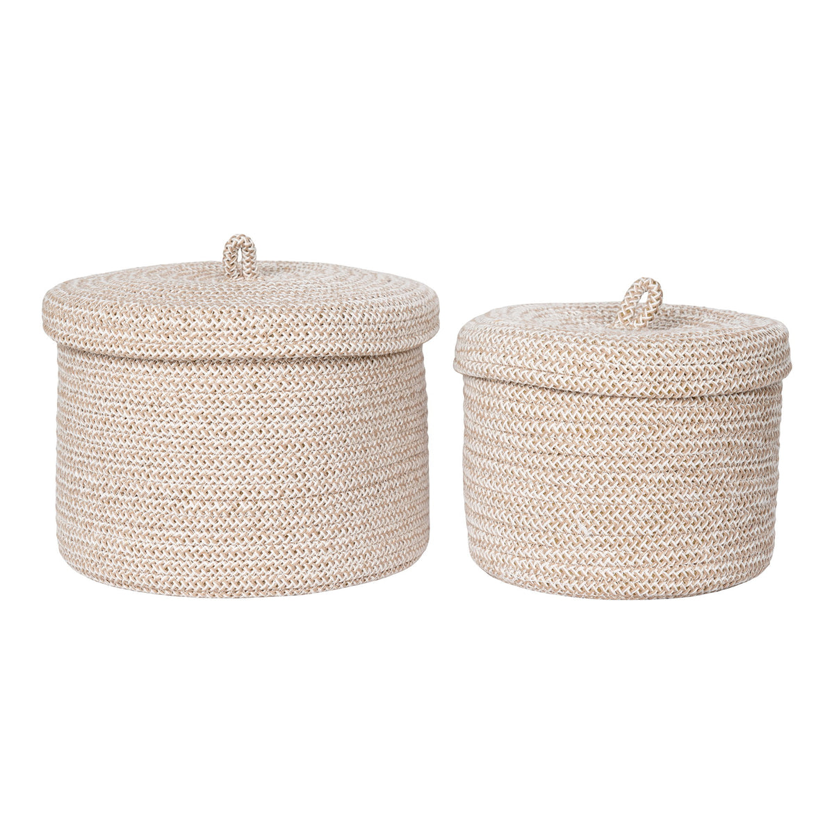 Linda Korb 2er-Set – Baumwolle Beige von Luiva Living