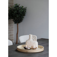 Tablett – Bambus/Capiz Beige, ø 40 × 3,5 cm – Ansicht 4