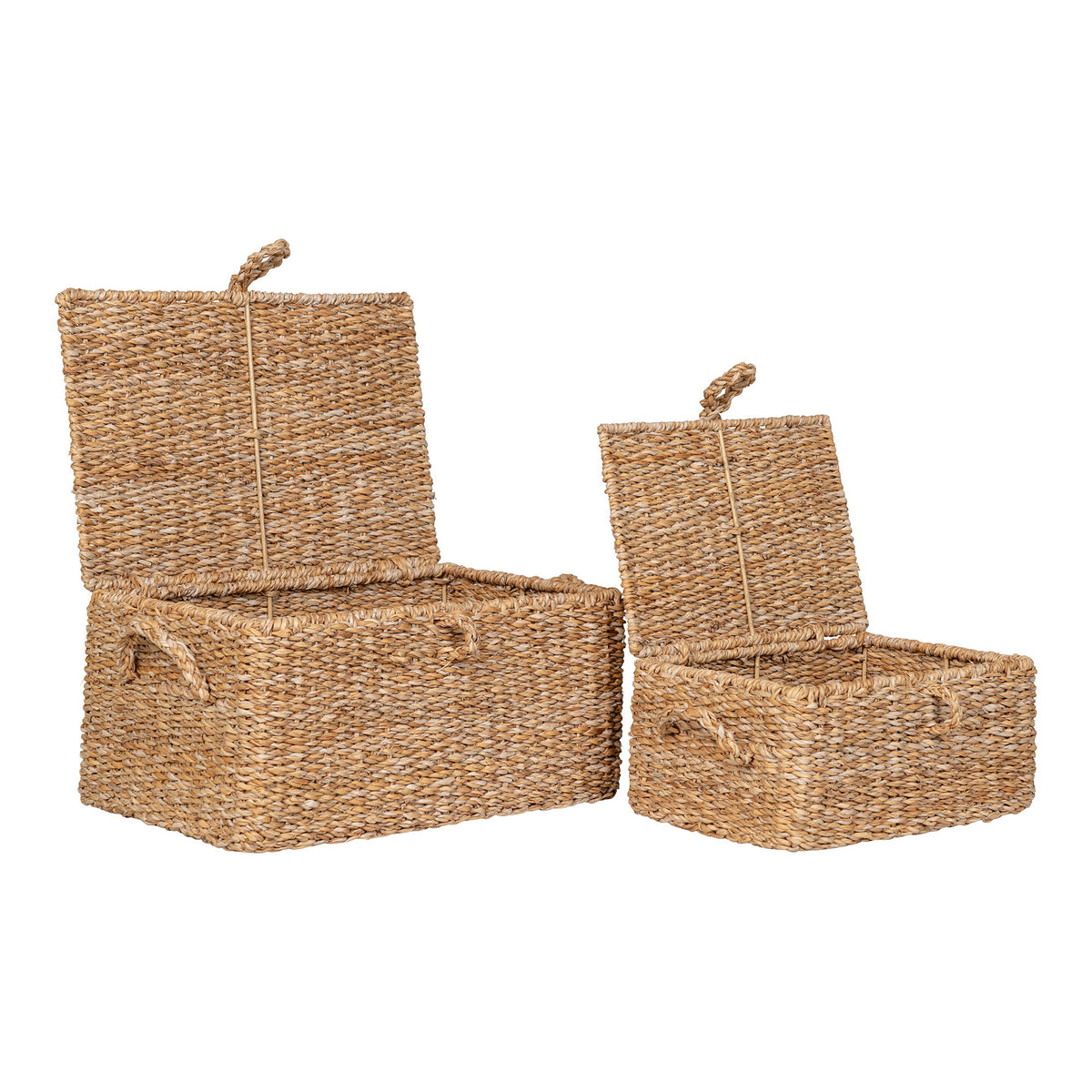 Sten Korb 2er-Set – Seegras/Metall Natur – Ansicht 2