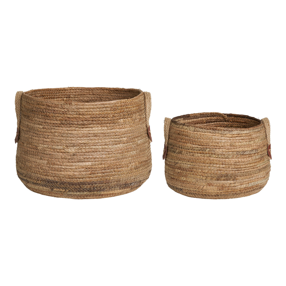 Clara Korb 2er-Set – Bananenblatt Natur – Ansicht 3