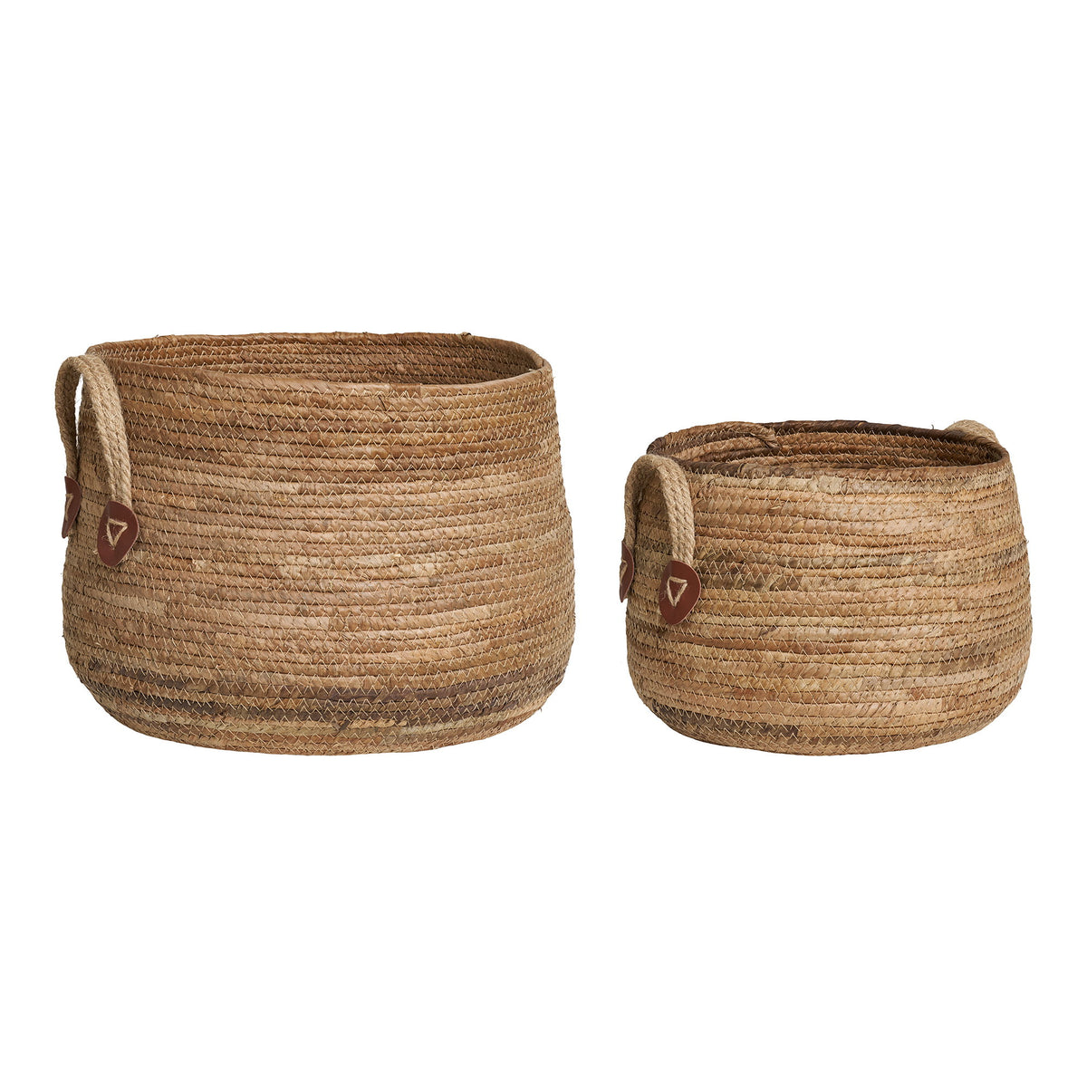 Clara Korb 2er-Set – Bananenblatt Natur – Ansicht 7