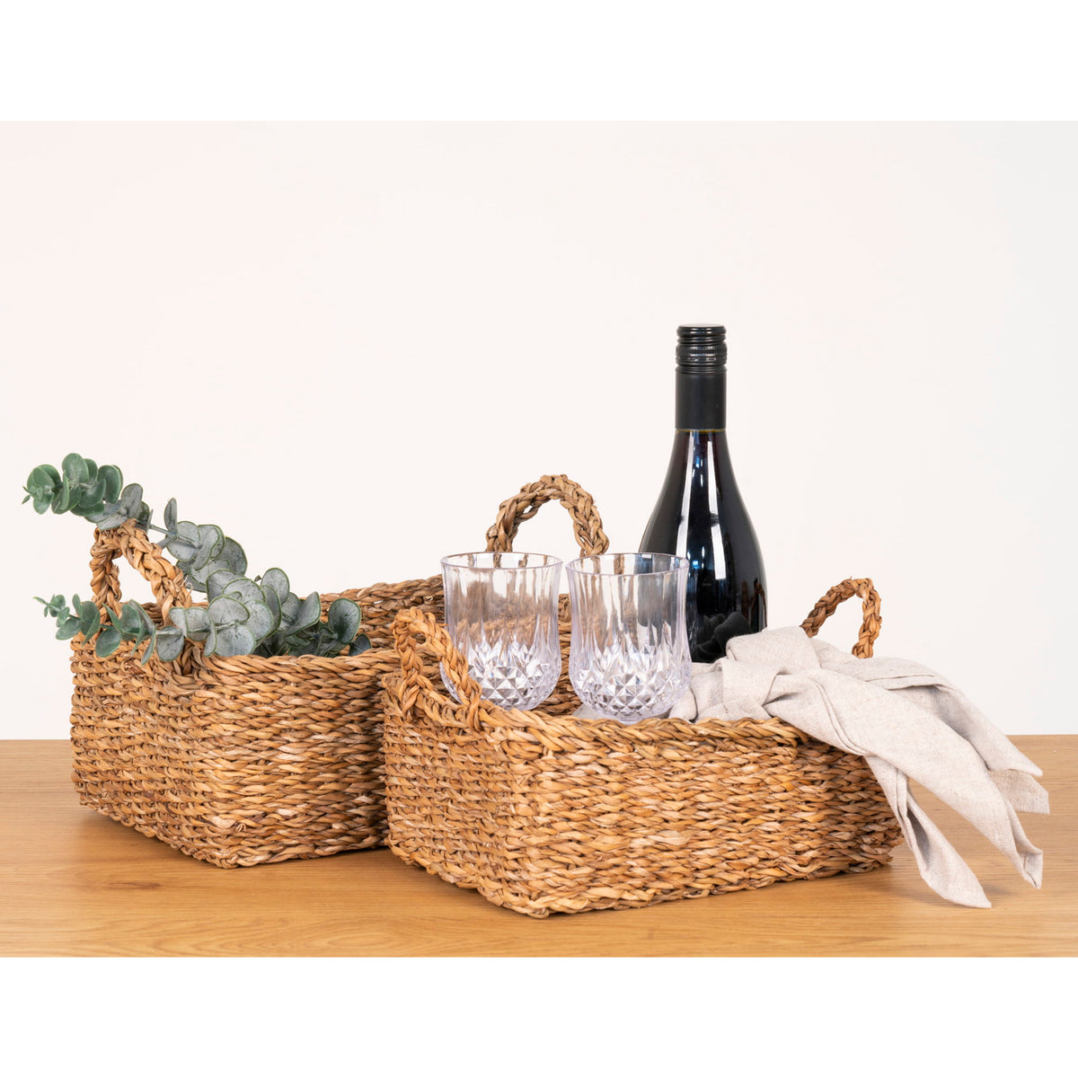 Ebba Korb 2er-Set – Seegras Natur – Ansicht 3