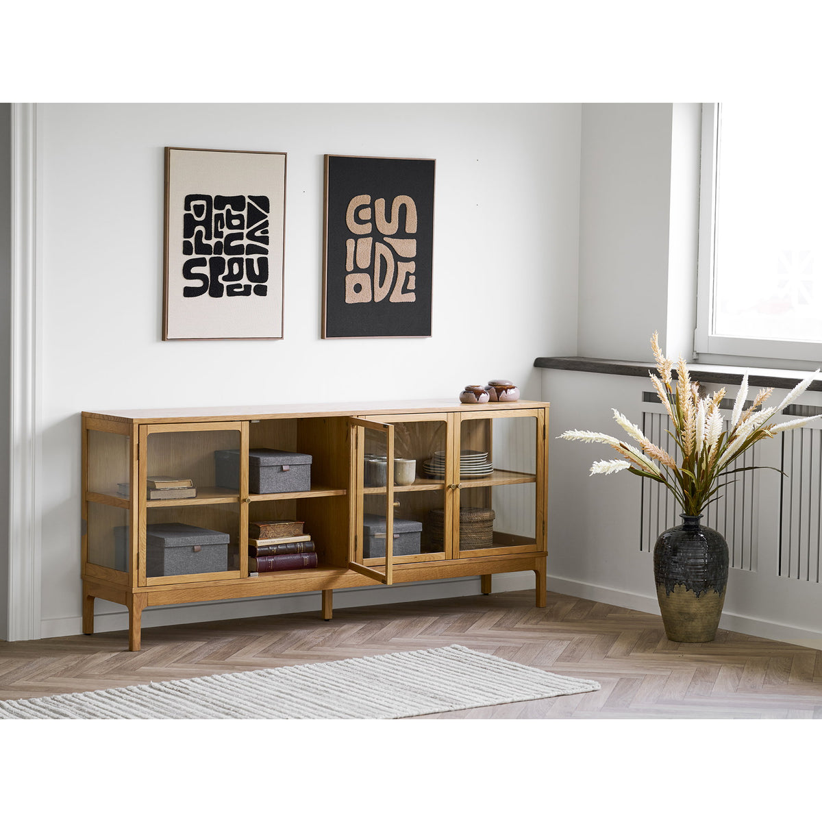 Sven Aufbewahrungsbox 3er-Set – Textil Dunkelgrau – Ansicht 8