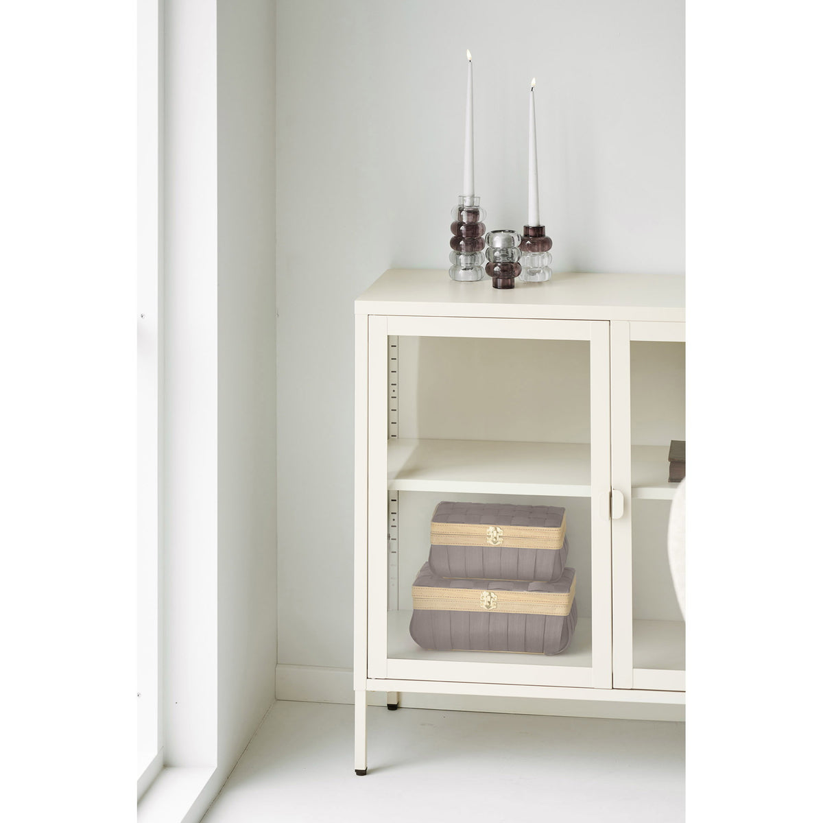 Yngve Korb 2er-Set – Holzoptik Braun – Ansicht 11
