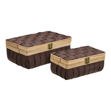 Yngve Korb 2er-Set – Holzoptik Braun von Luiva Living