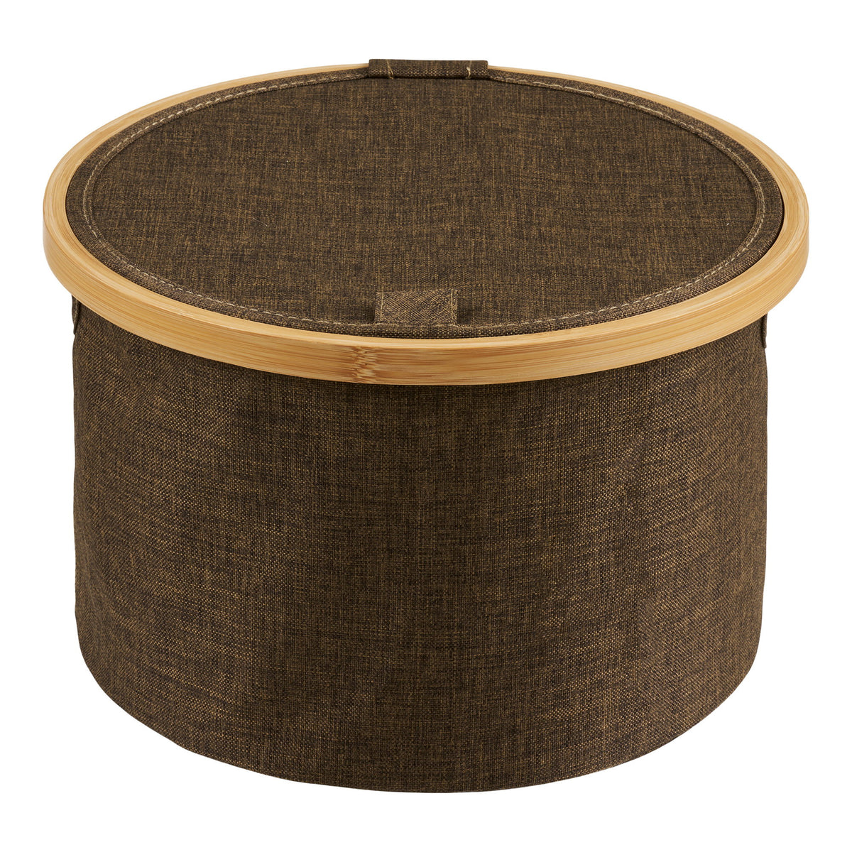 Sven Korb rund – Bambus/Textil Braun, ø 30 × 20 cm – Ansicht 2