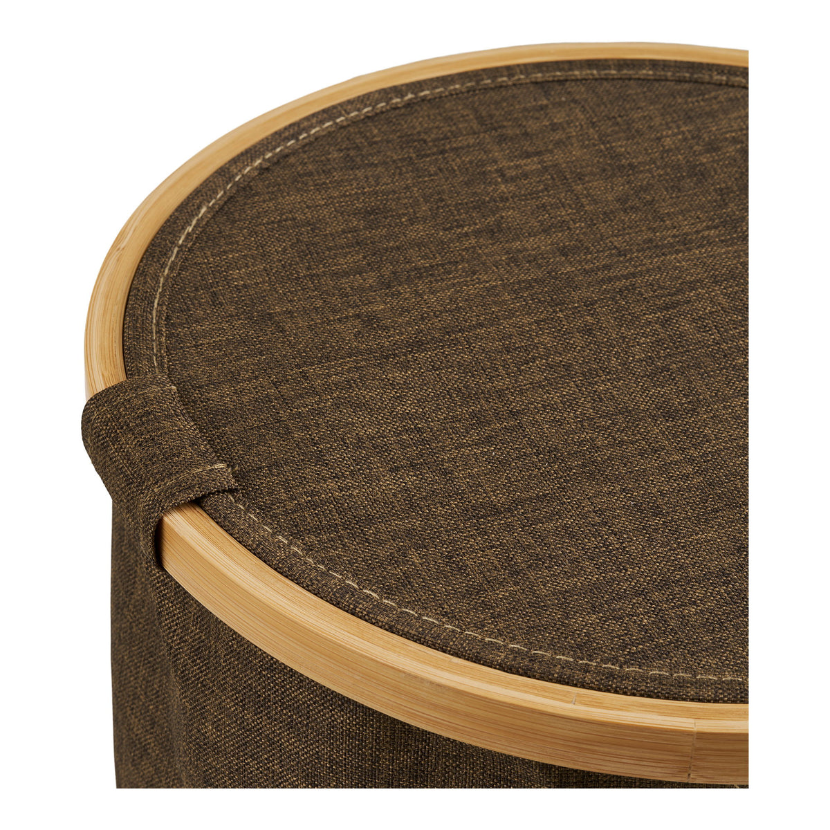 Sven Korb rund – Bambus/Textil Braun, ø 30 × 20 cm – Ansicht 5