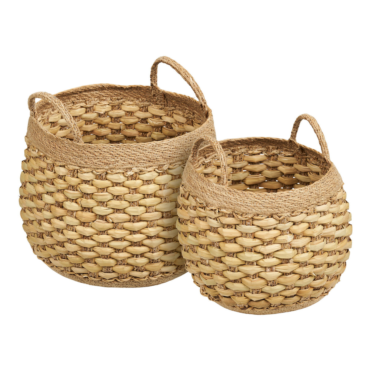 Jakob Korb 2er-Set – Seegras/Wasserhyazinthe Natur von Luiva Living