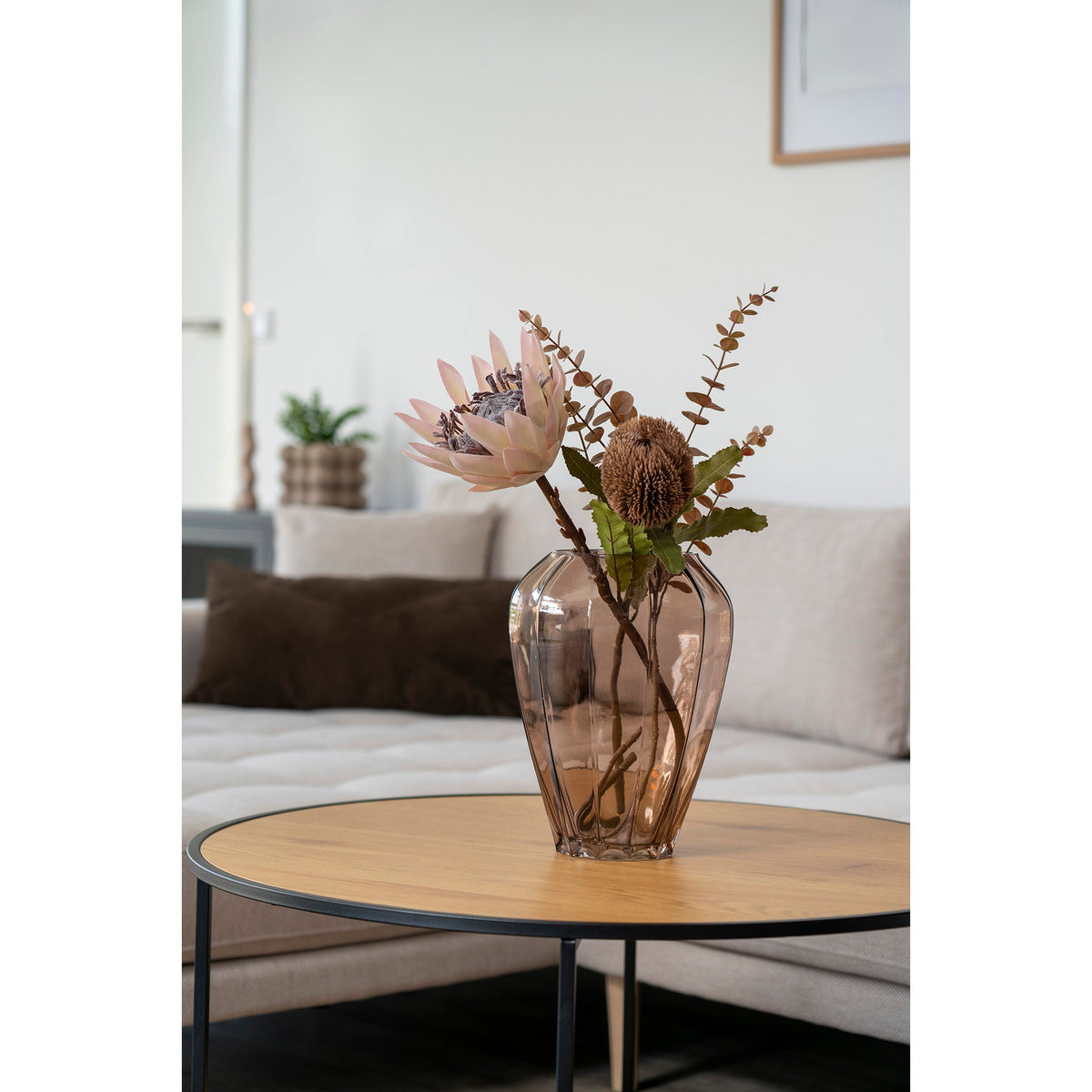 Vase – Glas Braun, ø 22 × 29 cm – Ansicht 3
