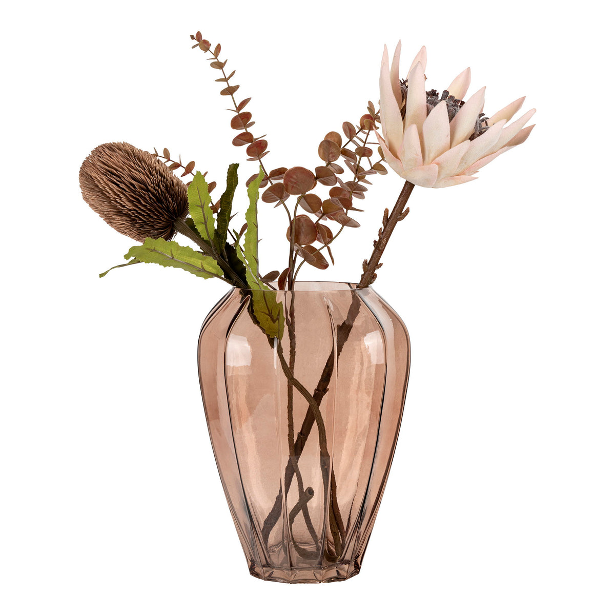 Vase – Glas Braun, ø 22 × 29 cm – Ansicht 2
