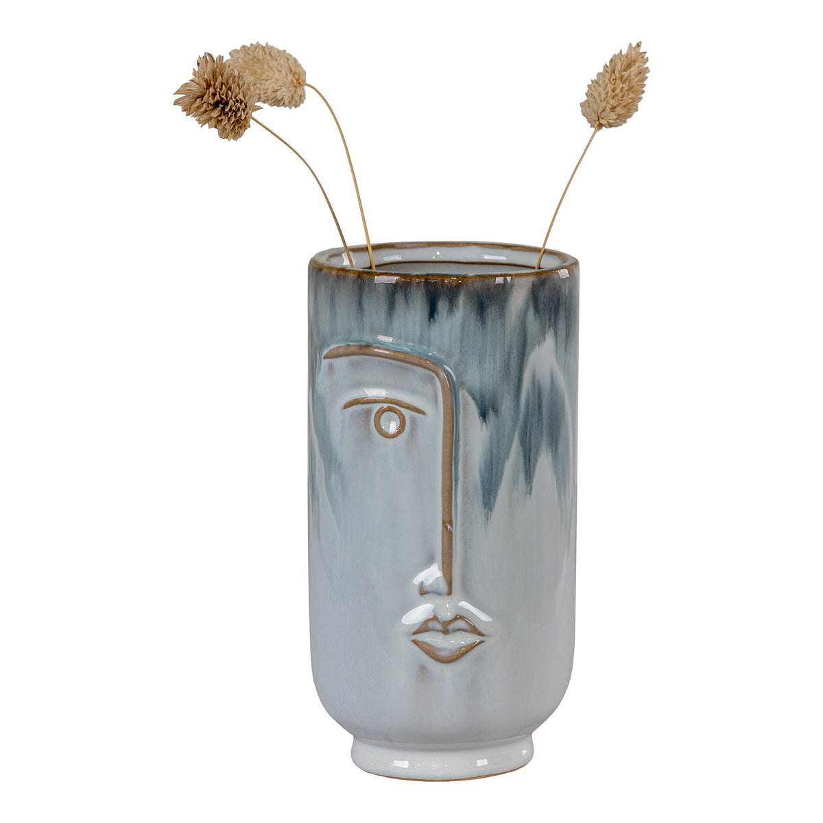 Vase – Keramik Blau, ø 9 × 17 cm – Ansicht 2