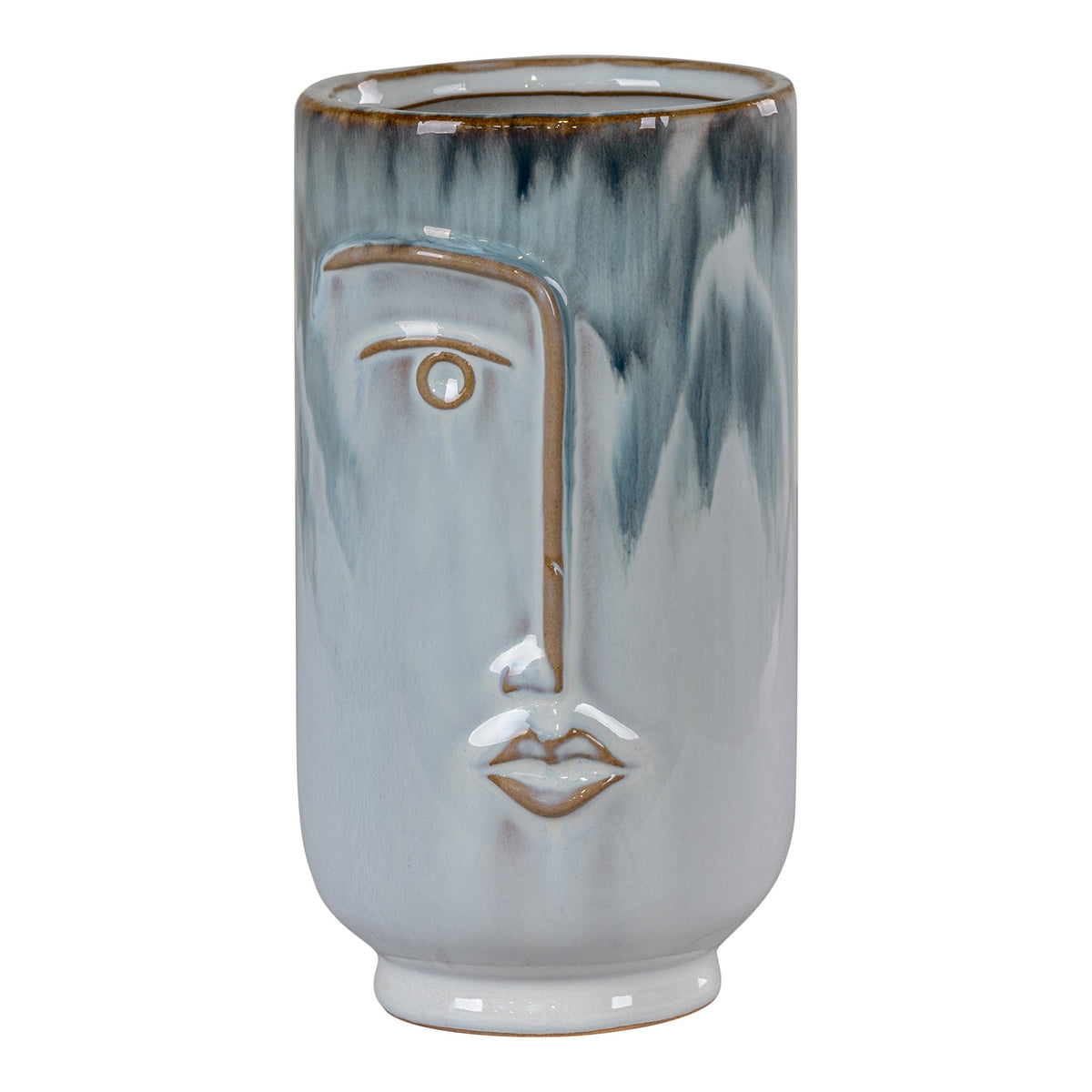 Vase – Keramik Blau, ø 9 × 17 cm von Luiva Living