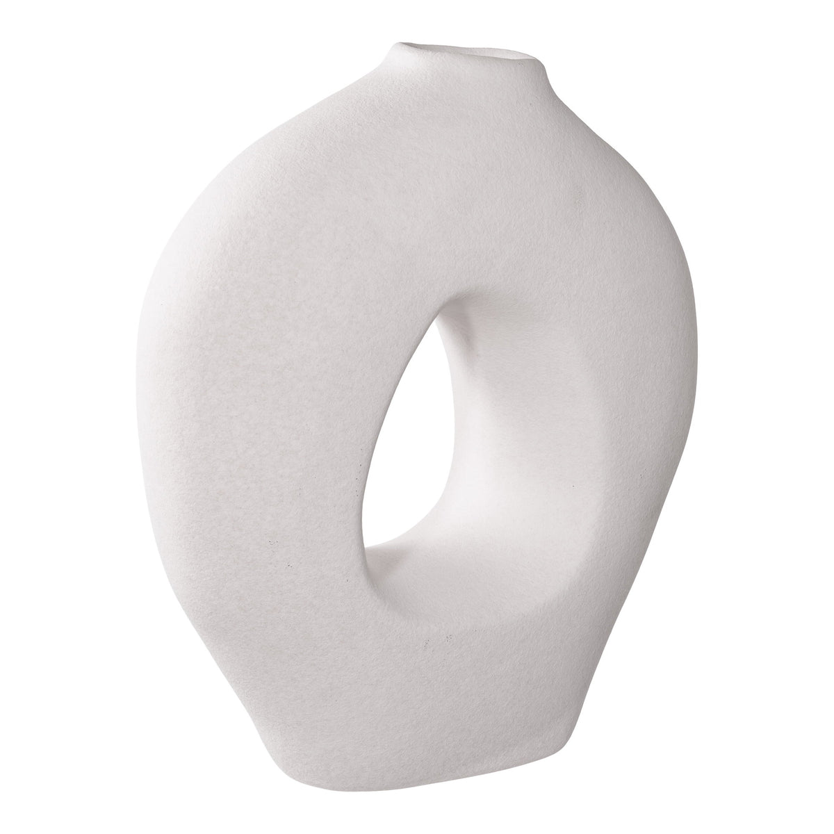 Vase – Keramik Weiß, 24 × 10,5 × 27,8 cm – Ansicht 2
