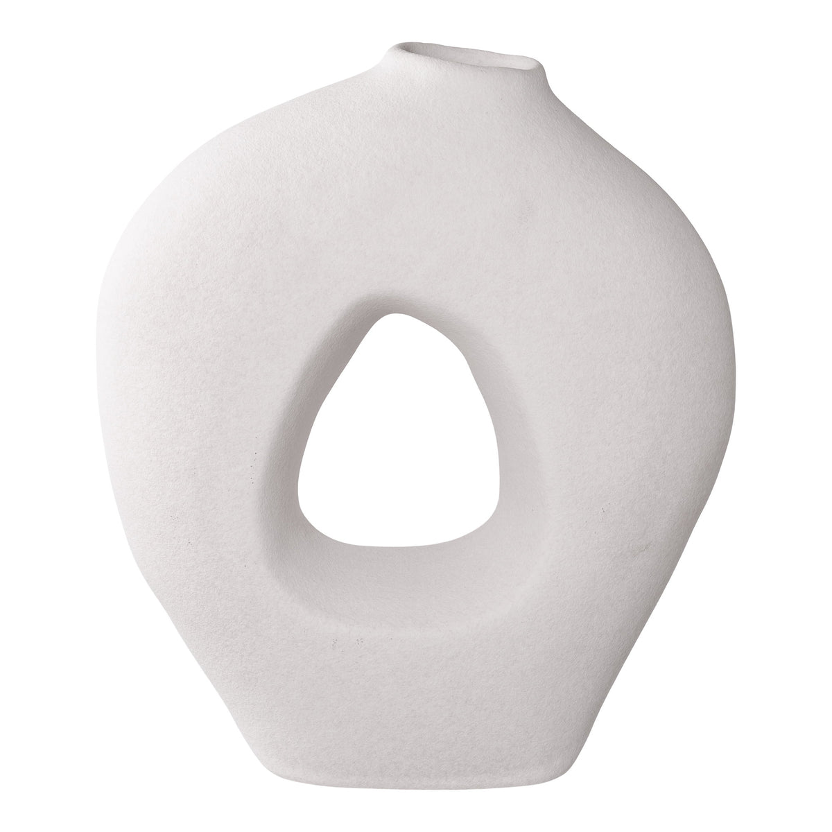 Vase – Keramik Weiß, 24 × 10,5 × 27,8 cm von Luiva Living