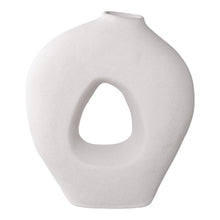 Vase – Keramik Weiß, 24 × 10,5 × 27,8 cm von Luiva Living
