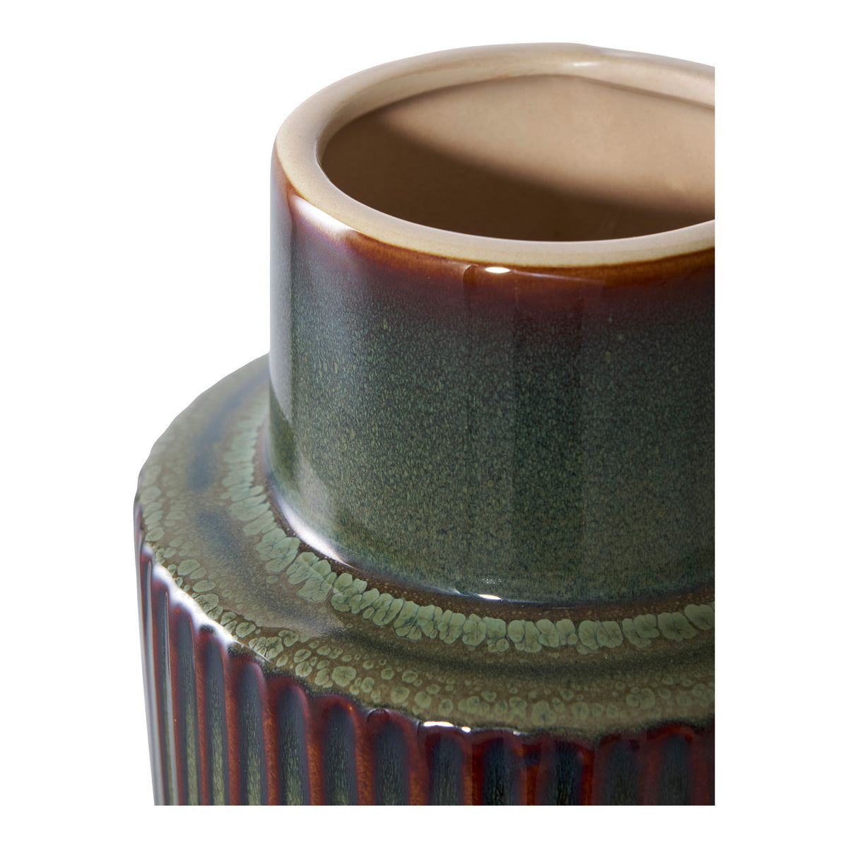 Vase – Keramik Grün/Braun, ø 16 × 30 cm – Ansicht 2